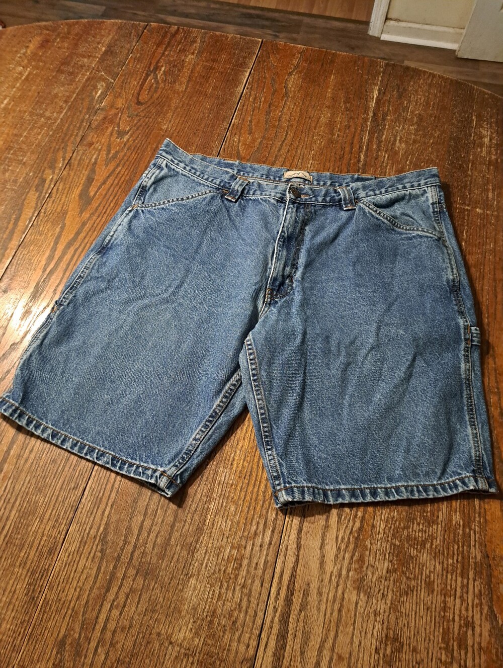 Size 40 Waist Blue Mountain Denim Blue Jean Carpenter Shorts Casual